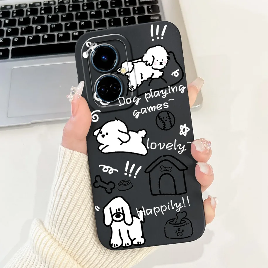 Cute Cartoon Camera Protection Matte Soft Phone Case Cover