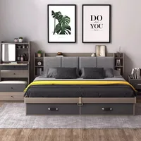 Lit de chambre Unique, esthétique, moderne, rangement pour filles, lit de luxe, salon, tête de lit, Letto Matrimoniale, accessoires pour la maison 1