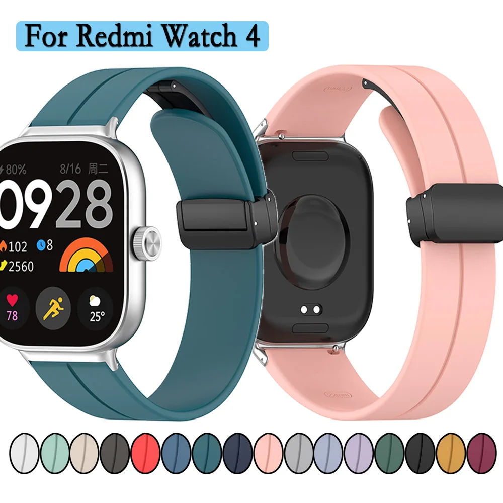 

Silicone Strap For Redmi Watch 4 / For Xiaomi Band 8pro Durable Sport Watchband Folding Buckle Wristband Adjustable Watch Belt