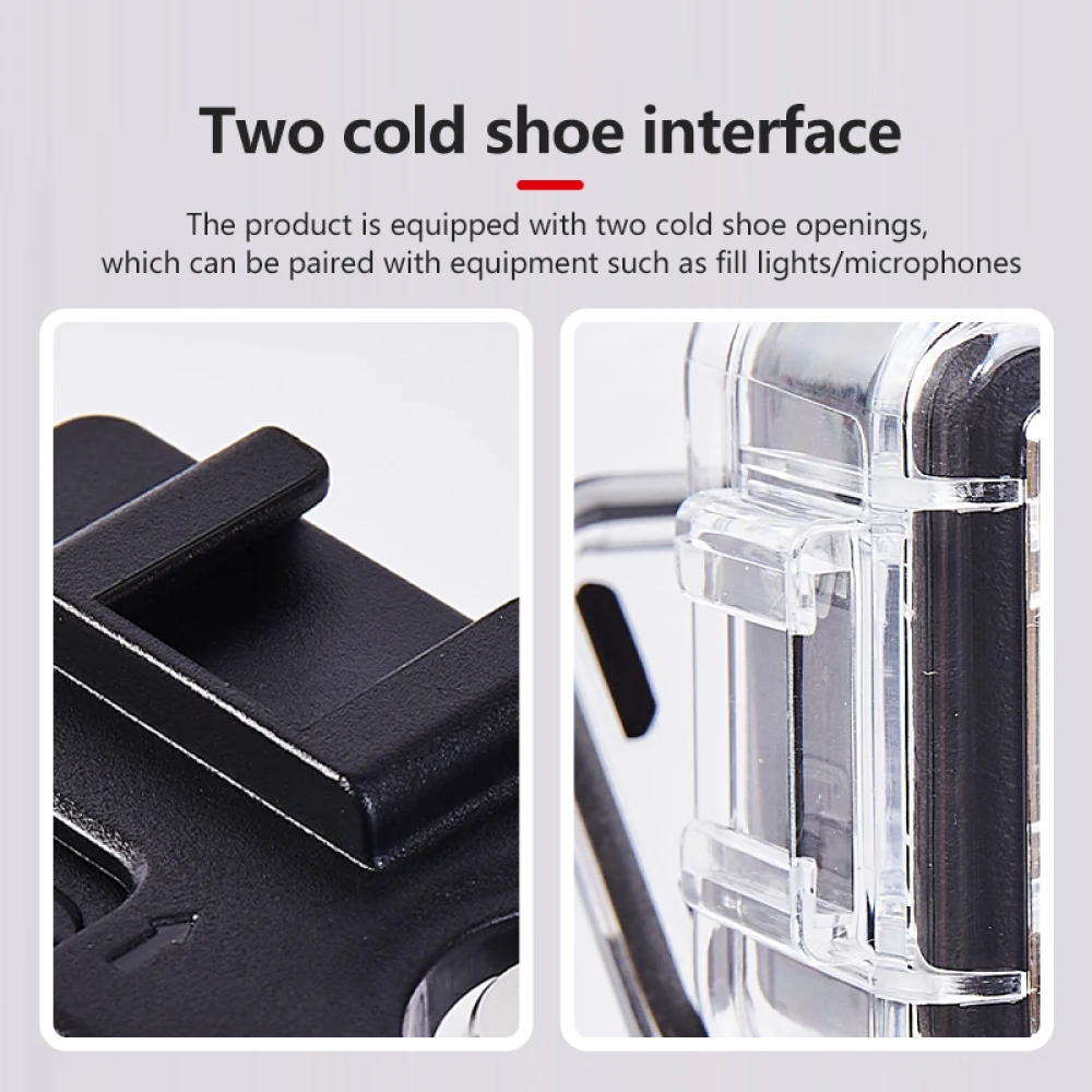 Waterproof PC Sports Camera Cover 60M Camera Protective Shell Transparent Tempered Glass For DJI Osmo Action 5 Pro/4/3 5