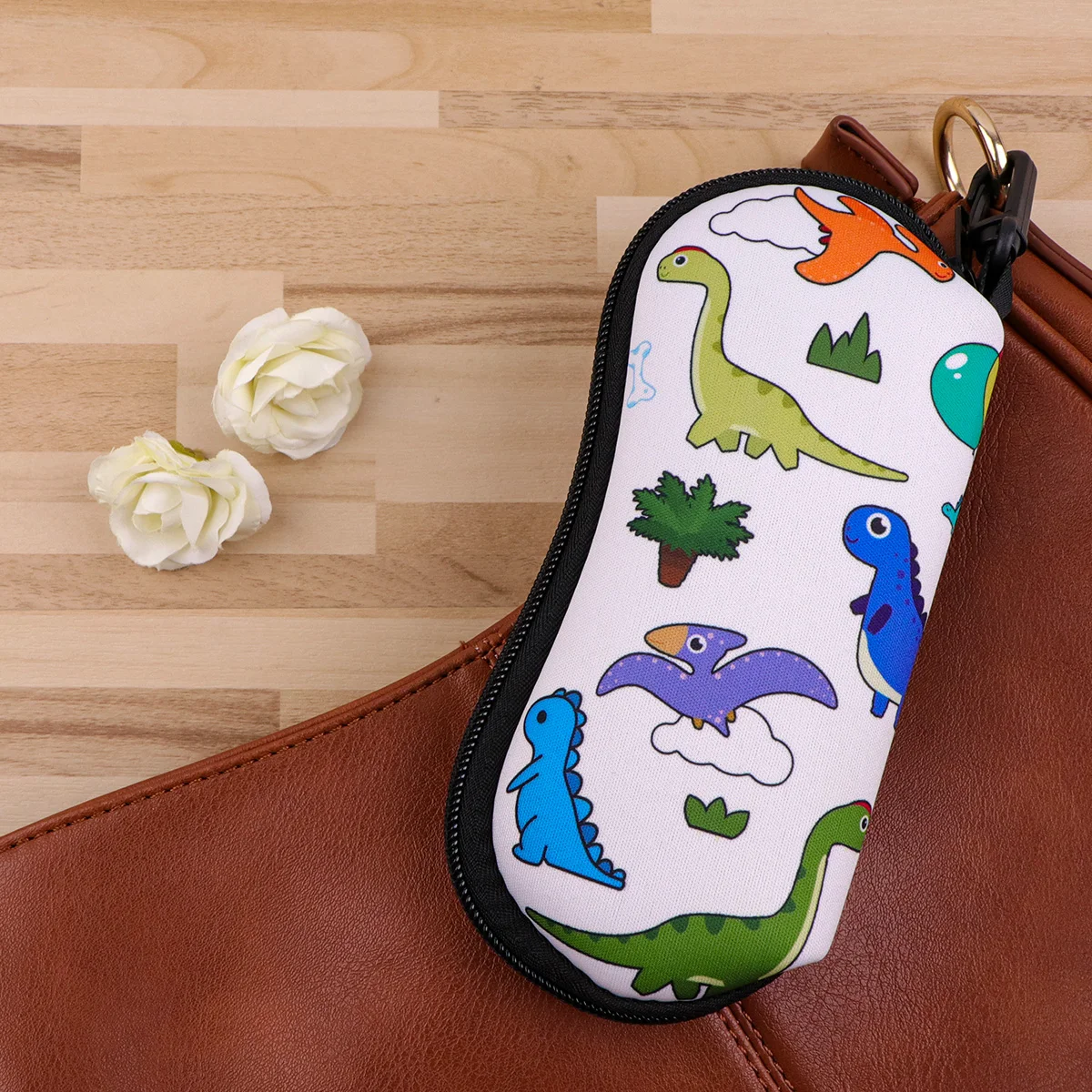 Cartoon Dinosaurier Sonnenbrille Fall Gläser Fall Für Frauen Männer Nette Lesen Brillen Fall Brillen Schutz Gläser Box Mit Reißverschluss – Detail 4
