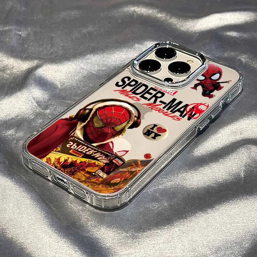 Enhanced Transparent Soft Cover - Cool Y-Spiders M-Man Design Phone Case