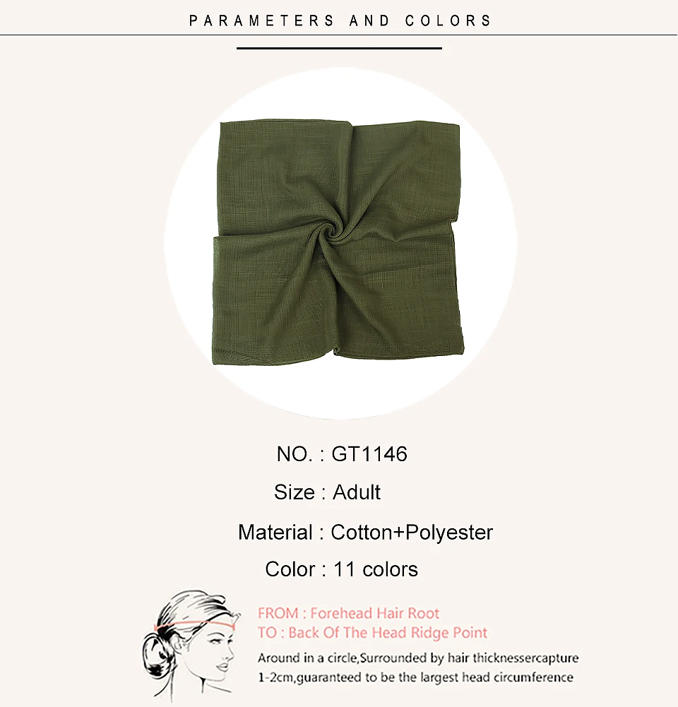 Sa2b5cf02baa74bbaa96e1efc0ab8ca7dG Geebro New Fashion Women Solid Color Scarf Headscarf Snood Neckerchief Female Foulard Padded Shawl Scarves Retro Head Neck Silk Mallzona