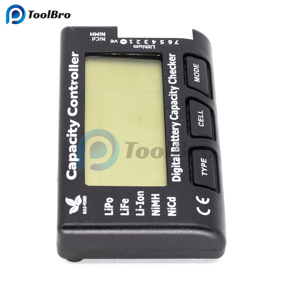 1-7S LED Digital Battery Capacity Checker LiPo LiFe Li-ion Nicd NiMH Battery Tester Voltage Meter Voltmeter Capacity Controller 4