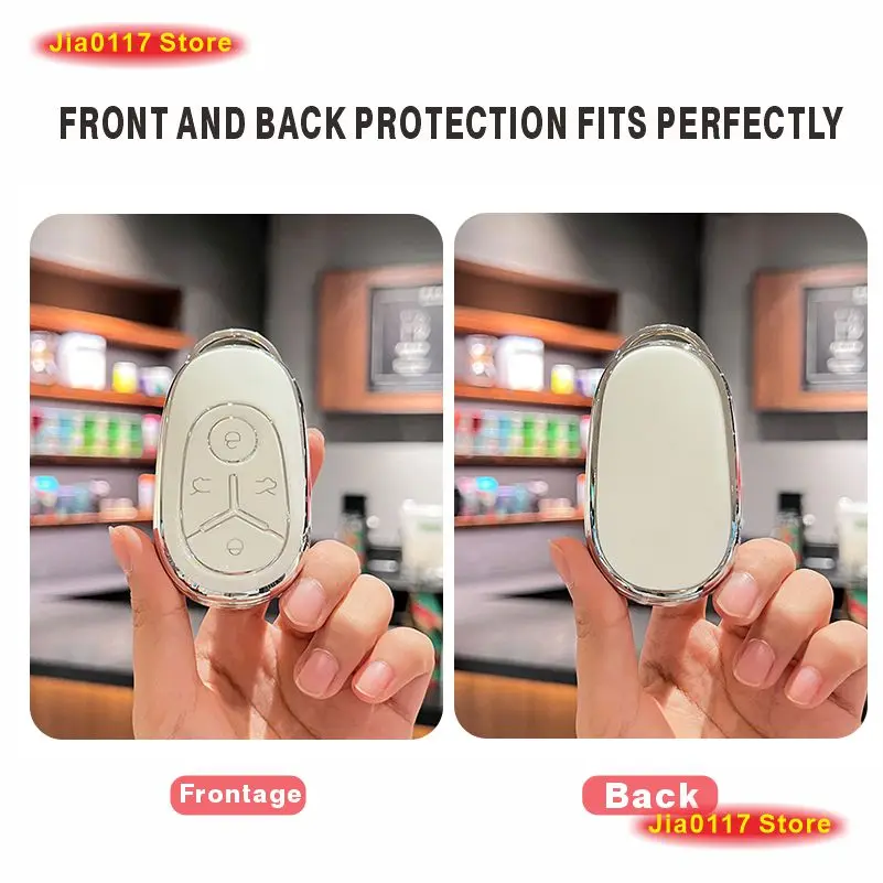 Geely EX2 silicone key fob cover - front view