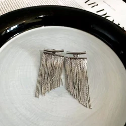Elegant Gold Tassel Earrings - Chic Bling Jewelry (Silver)