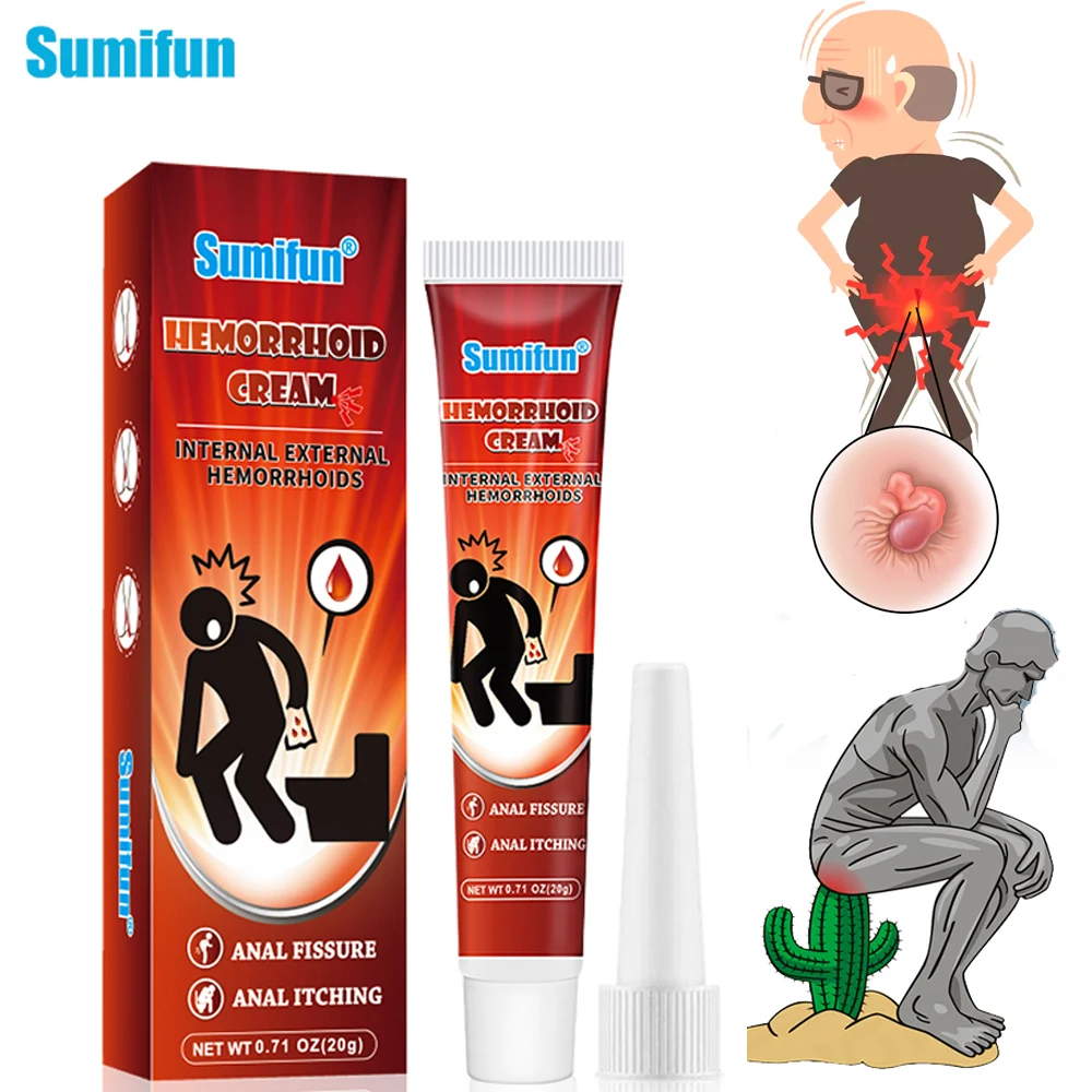 

20G Sumifun Hemorrhoid Ointment External Piles Anal Fissure Internal Treatment Cream Powerful Anal Pain Relief Medical Health