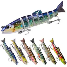 

Multi-joint Fishing Lure 8 Sections Hard Bait With Internal Steel Balls External Light Reflection Sea Fishing Bait 12.5cm/21.5g
