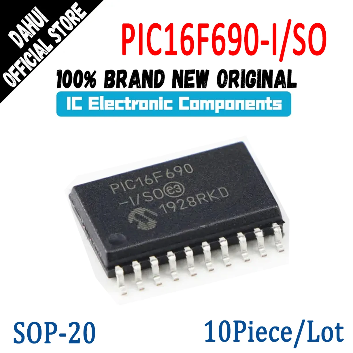 

10Piece/Lot PIC16F690-I/SO PIC16F690-I PIC16F690 PIC16F PIC16 PIC IC MCU Chip SOP-20 In Stock 100% New Original