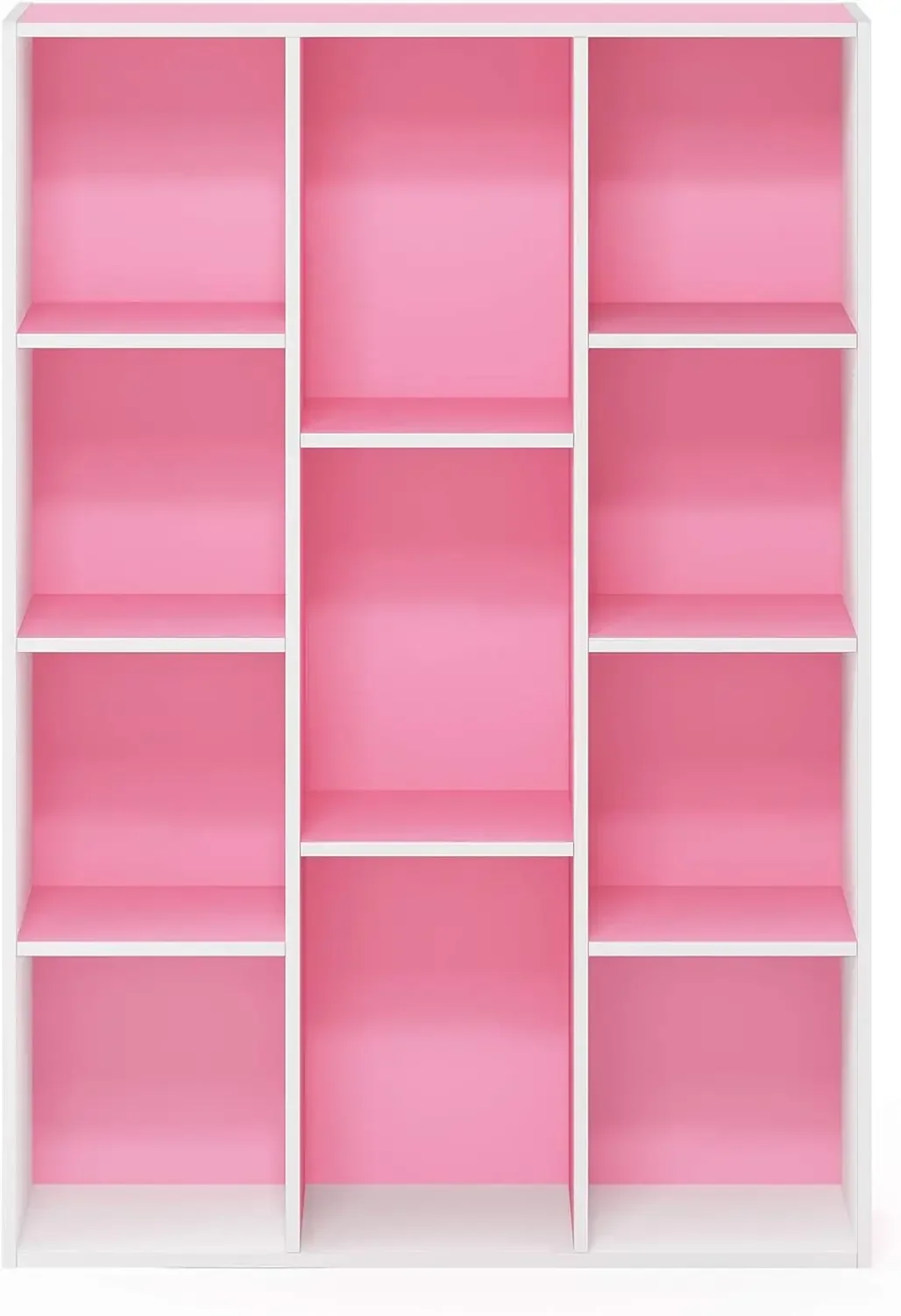 Furinno Luder Bookcase 11-Cube White/Pink