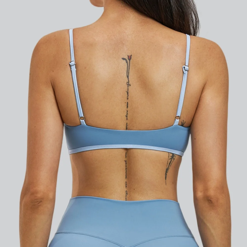Women's False Two-Piece Sports Bra Women Color Blocking Yoga Bras Shockproof Breathable Push-up Fitness Running Sports Underwear_voghion.com