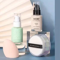 4 in1 Makeup Set Long Lasting Foundation Concealer Loose Powder and Makeup Sponge Set,Moisturizing,Perfect Gift for Makeup 2