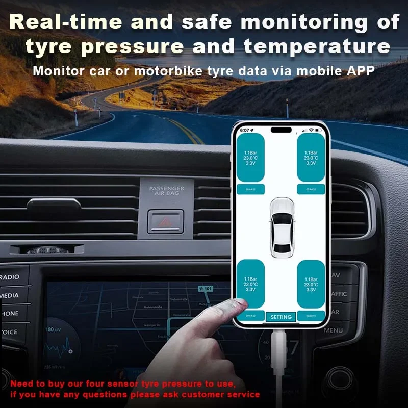 ڵ TPMS Ÿ̾ з ͸ ý  5.0 ޴ ȭ ÷ IOS ȵ̵忡   ڵ Ÿ̾ з 