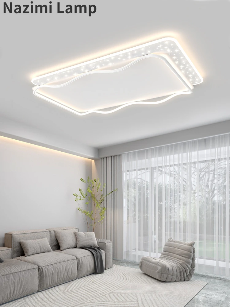 

Modern Atmospheric Ceiling Light Rectangular Headlight Main Light Combination Package Living Room Light 2023 New Simple
