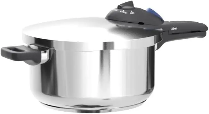 ZPot 4.2 Quart 15-PSI Pressure Cooker-Polished Stainless Steel