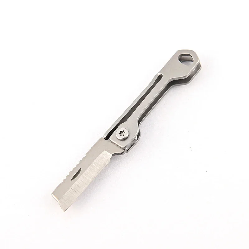 Stainless Steel Mini Square Head Folding Easy to Carry Keychain