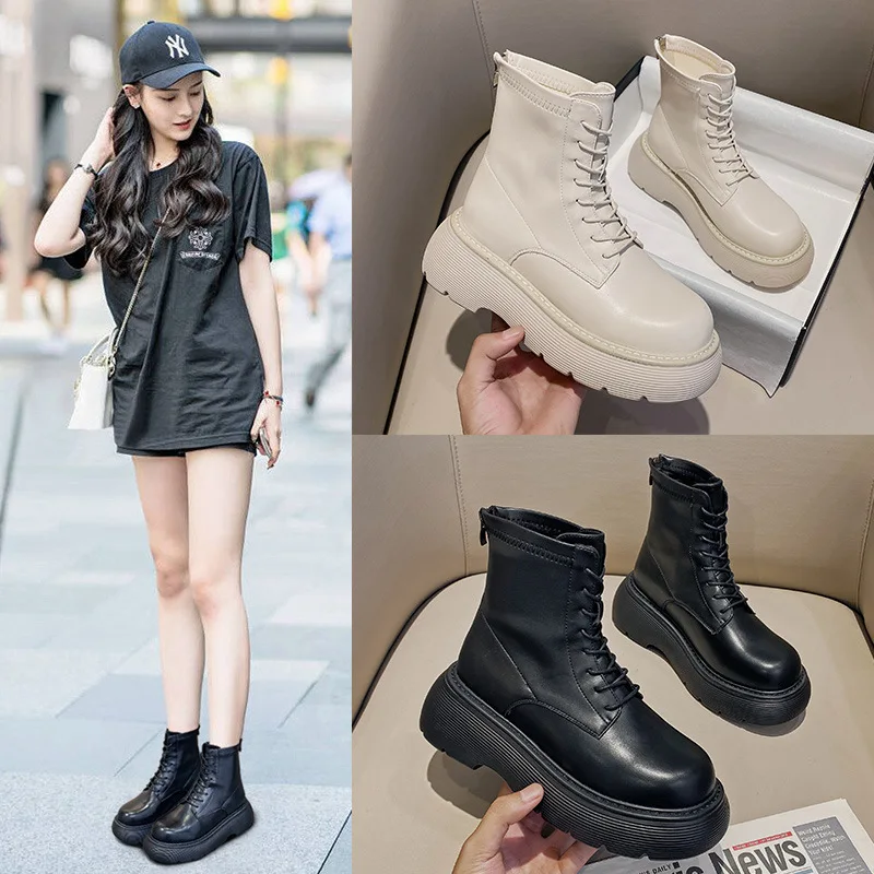 

Martin boots new women's shoes, versatile autumn single boots, popular thick soles, spring British style short boots trend