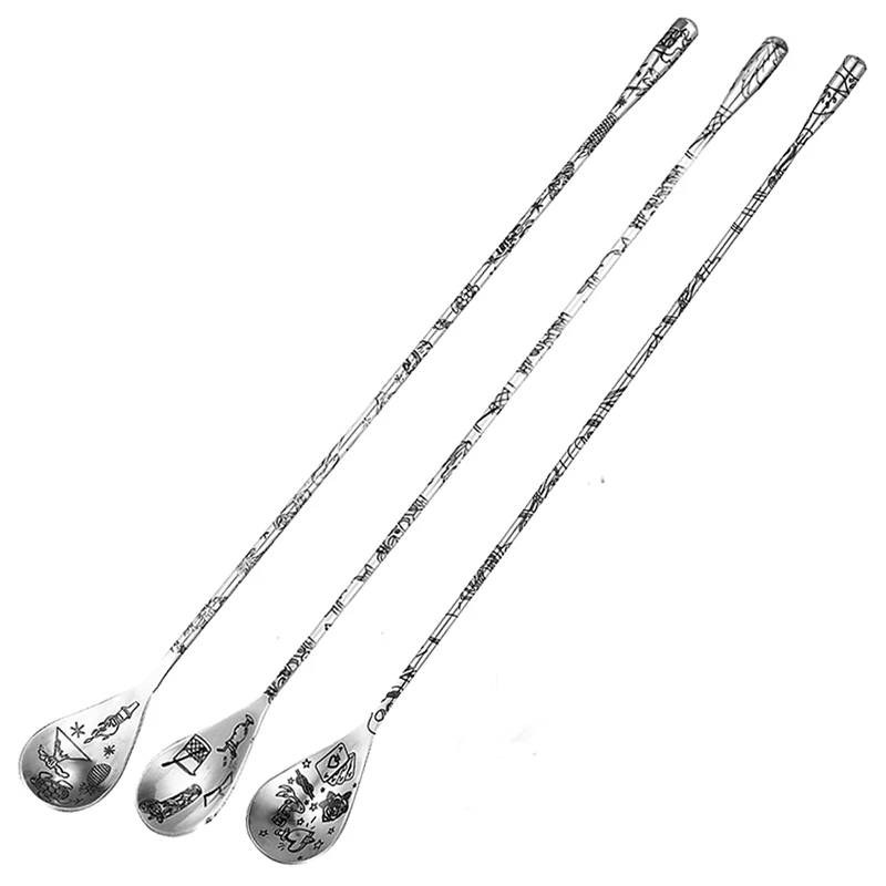 Cocktail Spoon Tattoo Stainless Steel 30cm