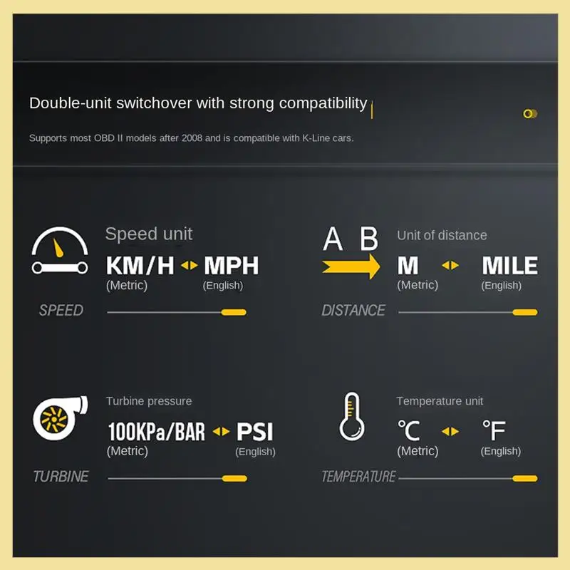 1 Piece S100 Dual Display HUD Head-Up Display Black Plastic Vehicle Instrument Transmission Oil Temperature Monitoring