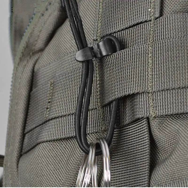 Elastic Rope Cord Bungee Ties Plastic Hook Buckle Outdoor External Strapping Tatical Molle Backpack Bag Parts metal buckle bag buckle plastic side release buckle metal bag buckle snap hook side release buckle plastic adjust buckles metal strap slider plastic adjustment buckles metal webbing slider 10pcs