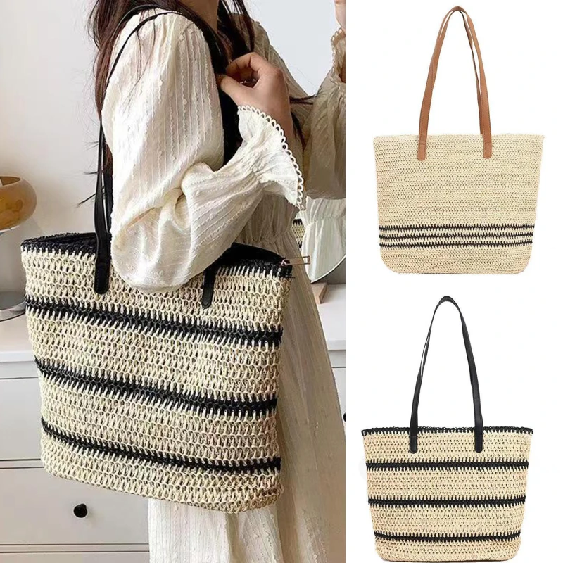 

Straw Beach Bag Summer Woven Tote Bag with Tassels Large Shoulder Bag for Women Straw Purses and Handbags Rattan Boho Style Bags