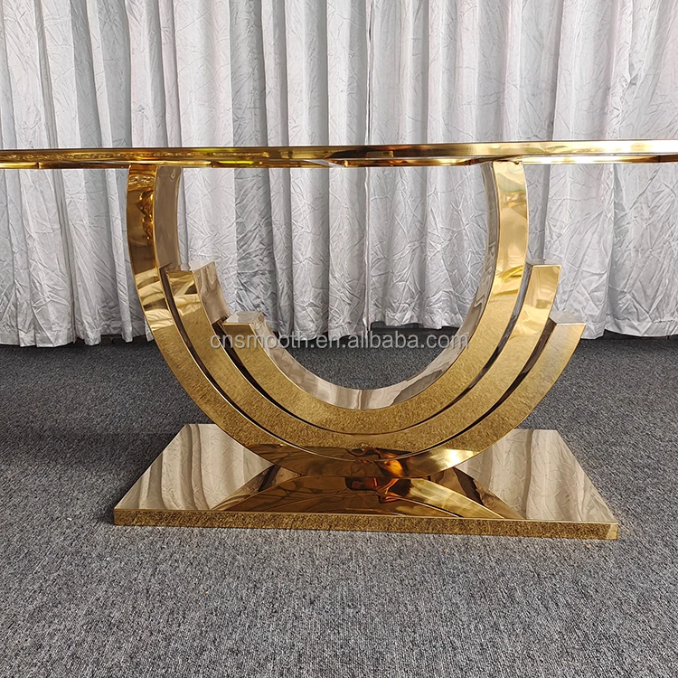 High Quality Luxury Coffee Table Modern Living Room Furniture Style Glass Top Stainless Steel Coffee Table