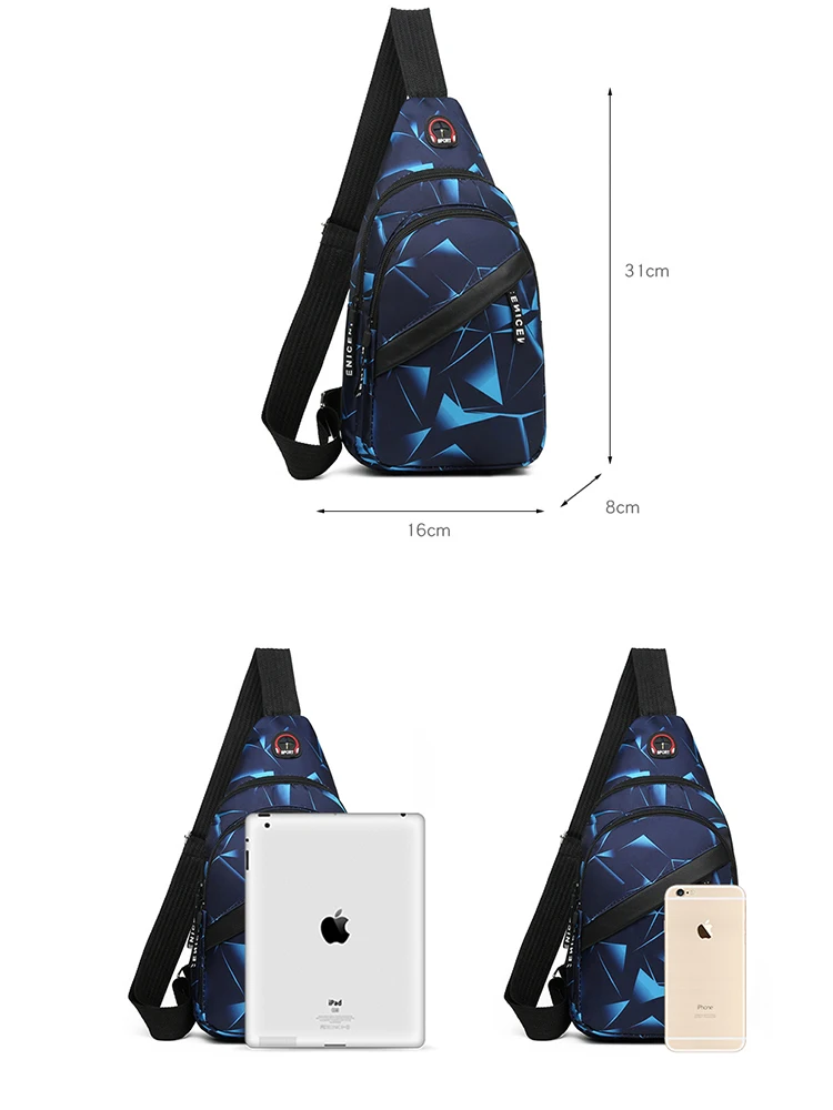Shoulder Crossbody Bag For Men Short Travel Messenger Chest Bag Light Outdoor Sport Recreation Lovers Single Shoulder Bag