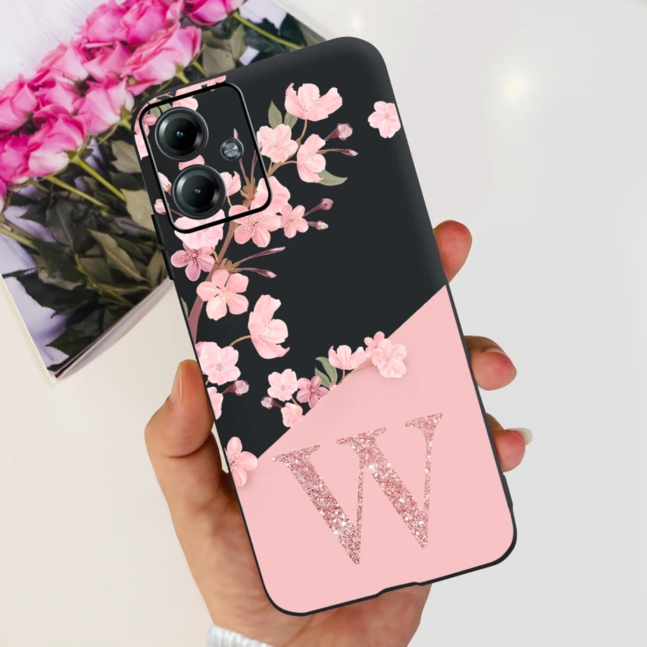 Cute A-Z Letters Soft Silicone TPU Phone Case - 6.5'' Cover