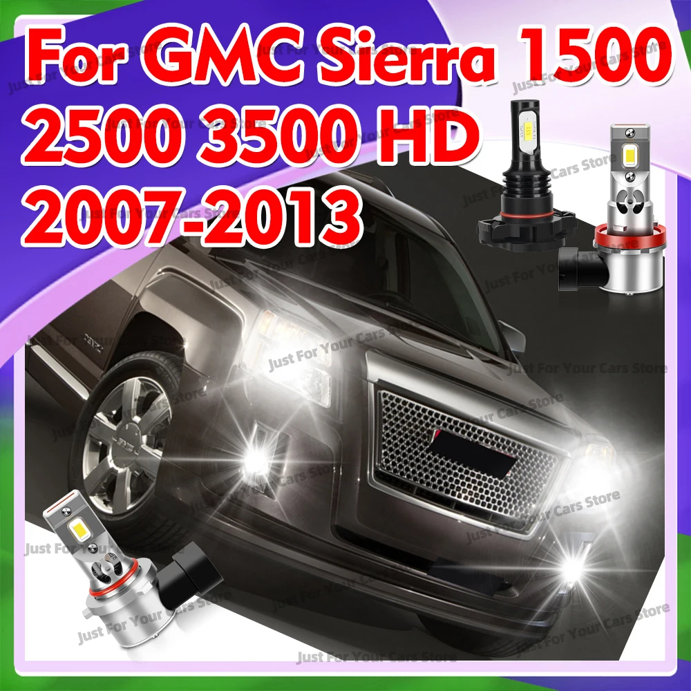 2/6x 하이 로우 빔 30000LM LED 헤드라이트 6000K 안개등 전구 GMC ..