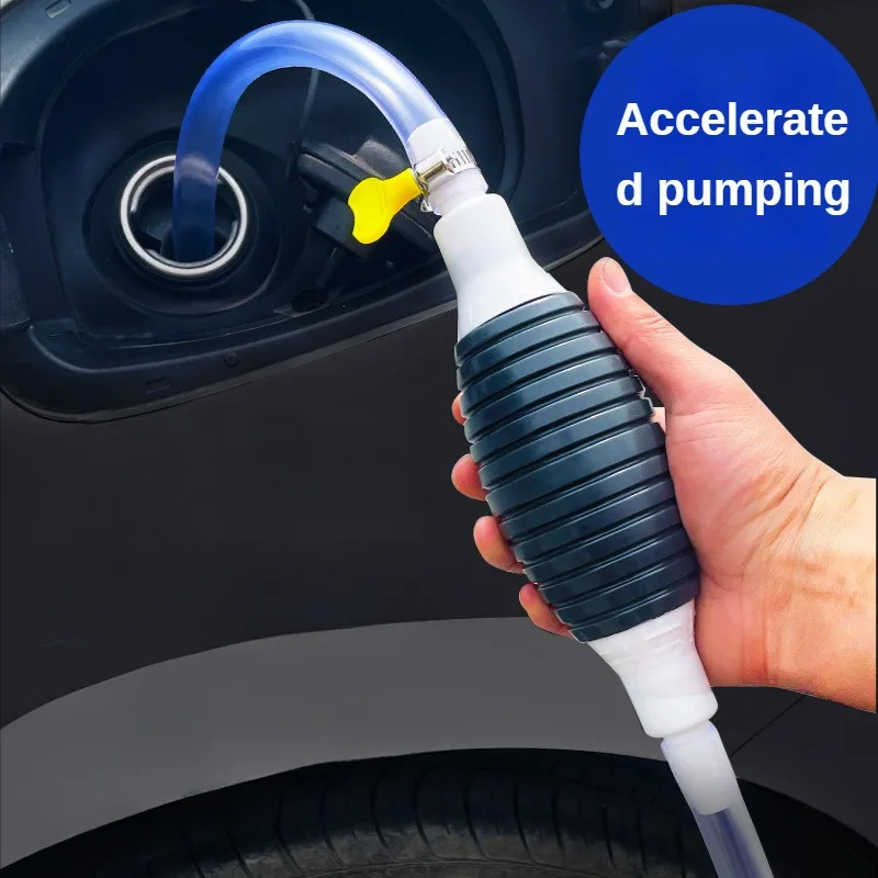 Multi-function Kitchen Water Pump Sucker Pipe Manual Fuel Tank Suction Pipe Car Oil Pump Drinkware Dining Bar Home Garden water pump