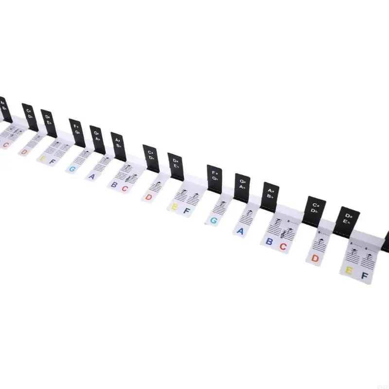 PXPF 88-Key Piano Keyboard Stickers Universal Piano Notes Guide Labels Electronic Key Labels Adhesive Stickers