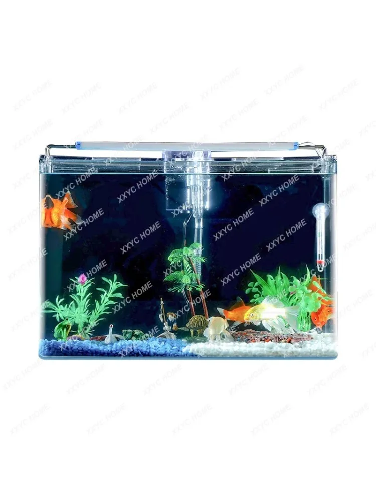 

Hot Curved Rectangular Glass Fish Globe Ecological Fish Tank Landscape Fish Tank Glass Bare Cylinder