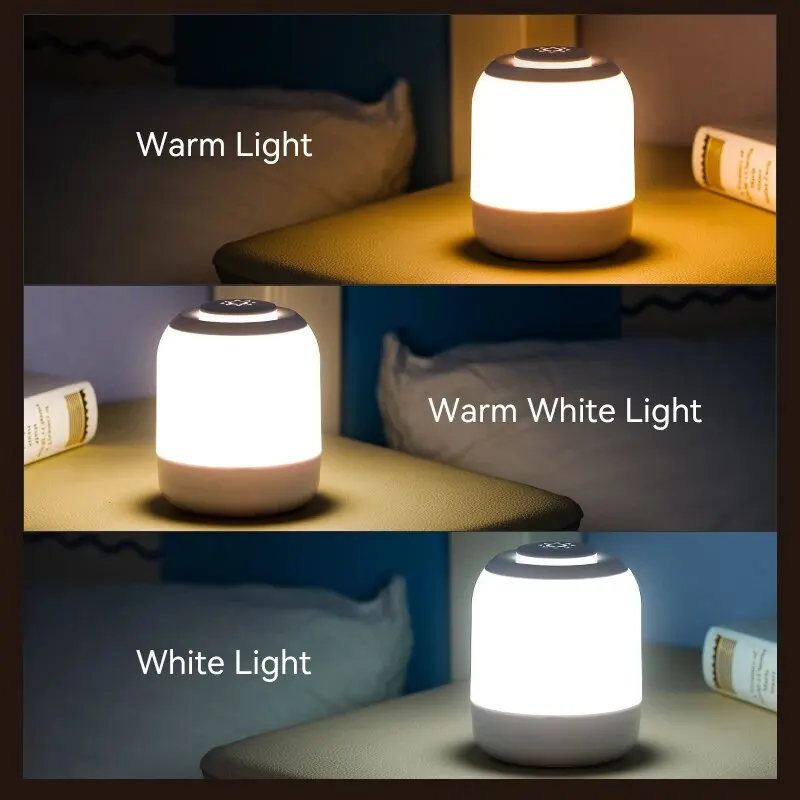 LED 밤 빛 터치 램프 테이블 램프 머리맡 램프 침실 램프 터치 센서 휴대용 책상 램프 빛 어린이 선물 Led