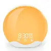 Gentle Wake Up Alarm Clock With Simulated Sunrising And Rainbow Color Lighting Touch Controlled Supported Led Lamp F0T6 2