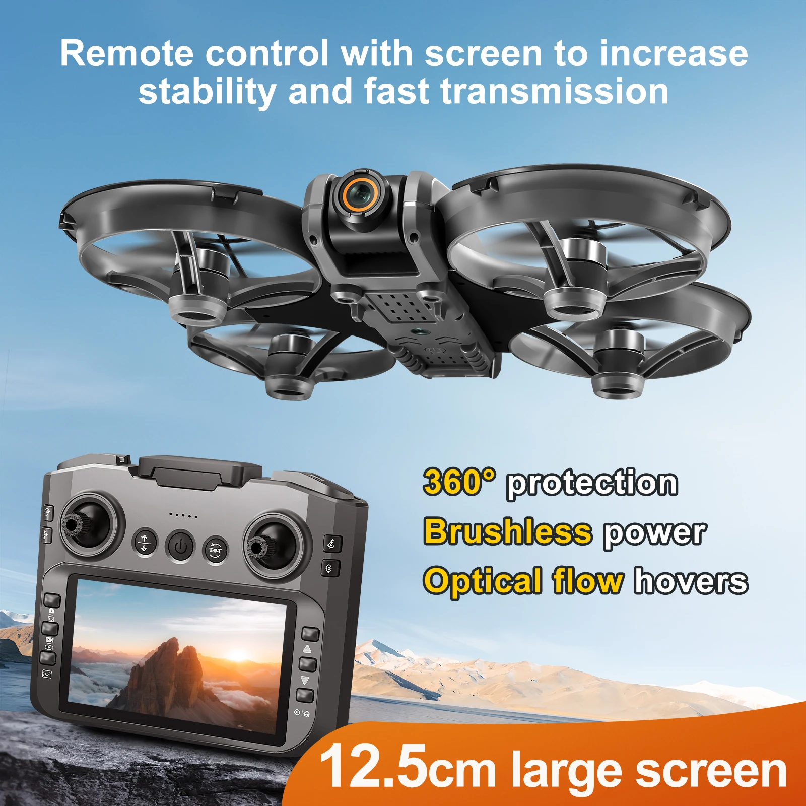 รูปสินค้า โดรน 4K HD WiFi กล้อง Optical Flow บินง่ายแม่นยำ
