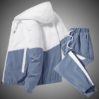 Ensemble de survêtement décontracté pour homme 2026 – Veste à capuche et pantalon de jogging 2 pièces – Tenue de sport Hip Hop pour la course 5