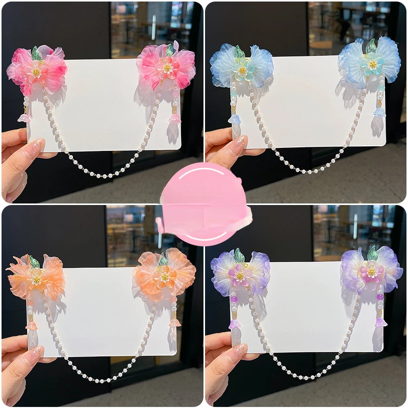 Children's Ancient Hanfu Hair Accessories Girl Pan Hair Hair Clasp Guo-style Girl Hair Fringe Hairpin Hair Accessories 2