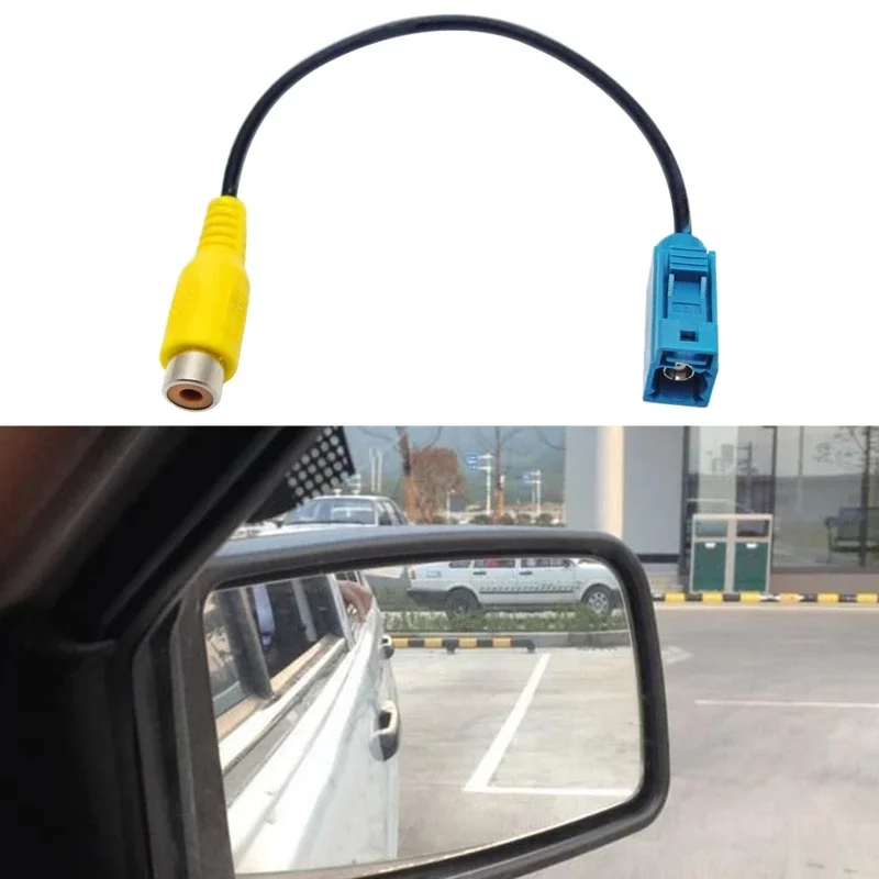 1개 FAKRA - RCA 비디오 케이블 어댑터 - VW BMW 아우디 메르세데스 VAG용 차량 후방 카메라 AV-IN 주차 모니터 케이블