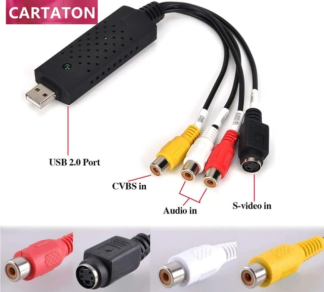 Carte d'acquisition vidéo portable 1080P USB 2.0 RCA, dispositif de capture  HDTV en temps réel - AliExpress