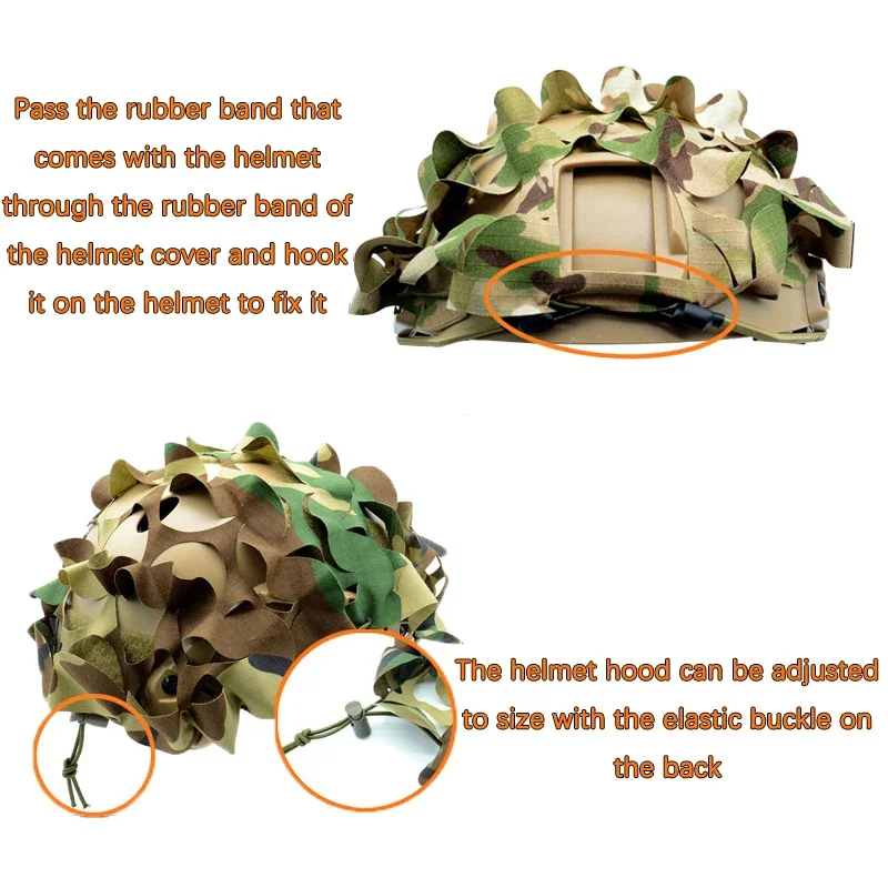 Tactical Helmet Cover Airsoft Helmet Cover Camo Military Helmet Cover for Fast MH PJ BJ Paintball Military Accessories