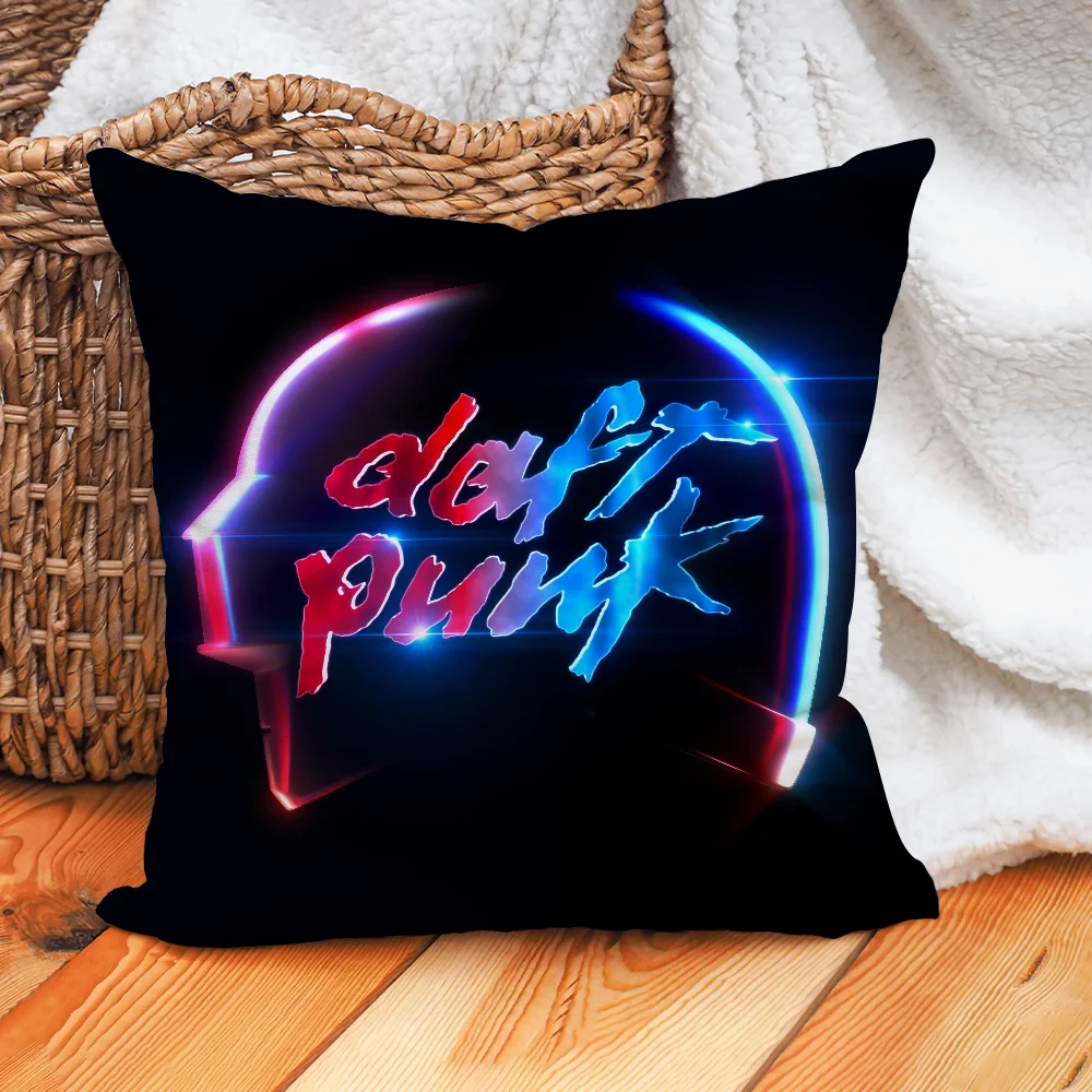 Band D-Daft P-Punk Kissenbezug, Heimdekoration, Kissenbezug, geeignet für Büro, Sofa, Schlafzimmer, Auto – Detail 6