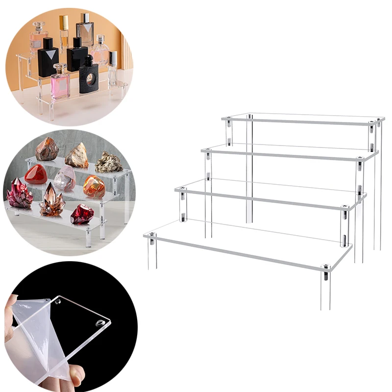 

5 Tier Acrylic Risers Display Stands,Perfume Organizer Display Shelf & Versatile Cupcake Stand Holder, for Party Wedding