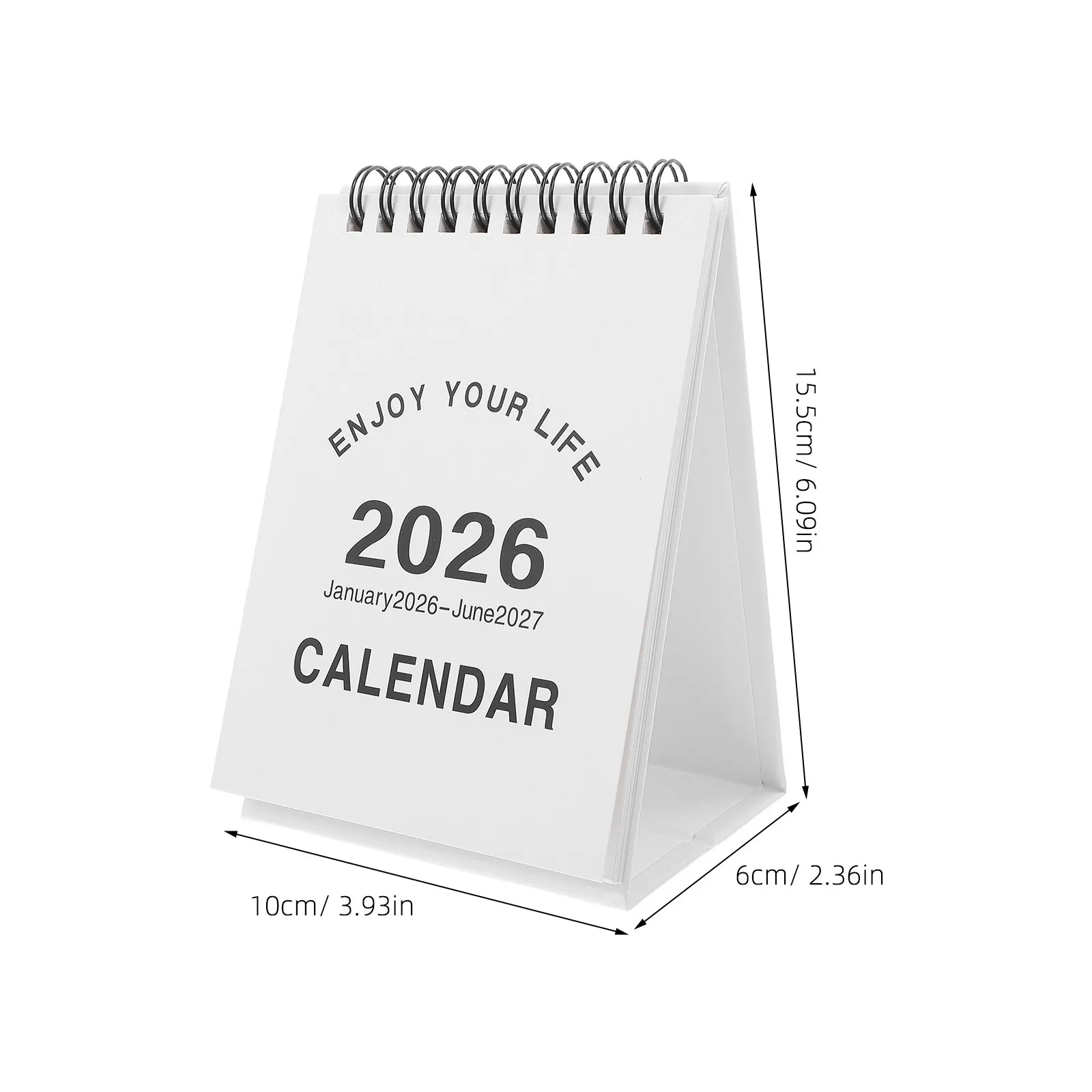 2Pcs 2026 테이블 달력 가정용 사무실용 소형 스탠딩 플립 데스크 달력 월간 주최자 테이블 달력 데스크 달력