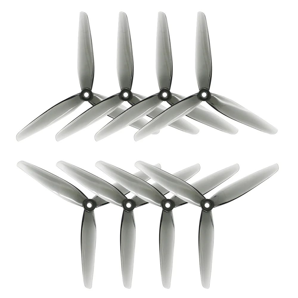 Hélices 7x4 3 pales polycarbonate pour drone RC - Lot 4 ou 8 paires