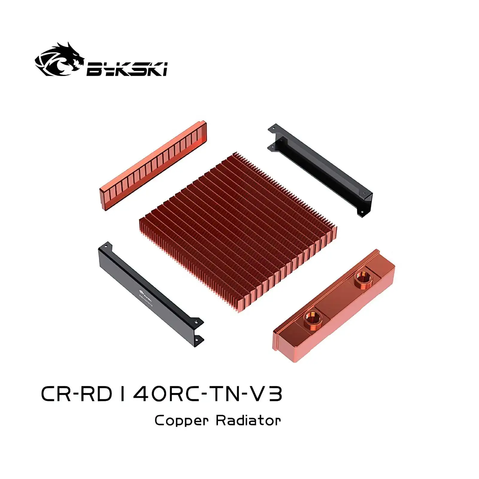 Bykski B-rd140-tn-v3 14cm 140 mm 2x14cm Copper Radiator Liquid Water Cooling - Imagem 3
