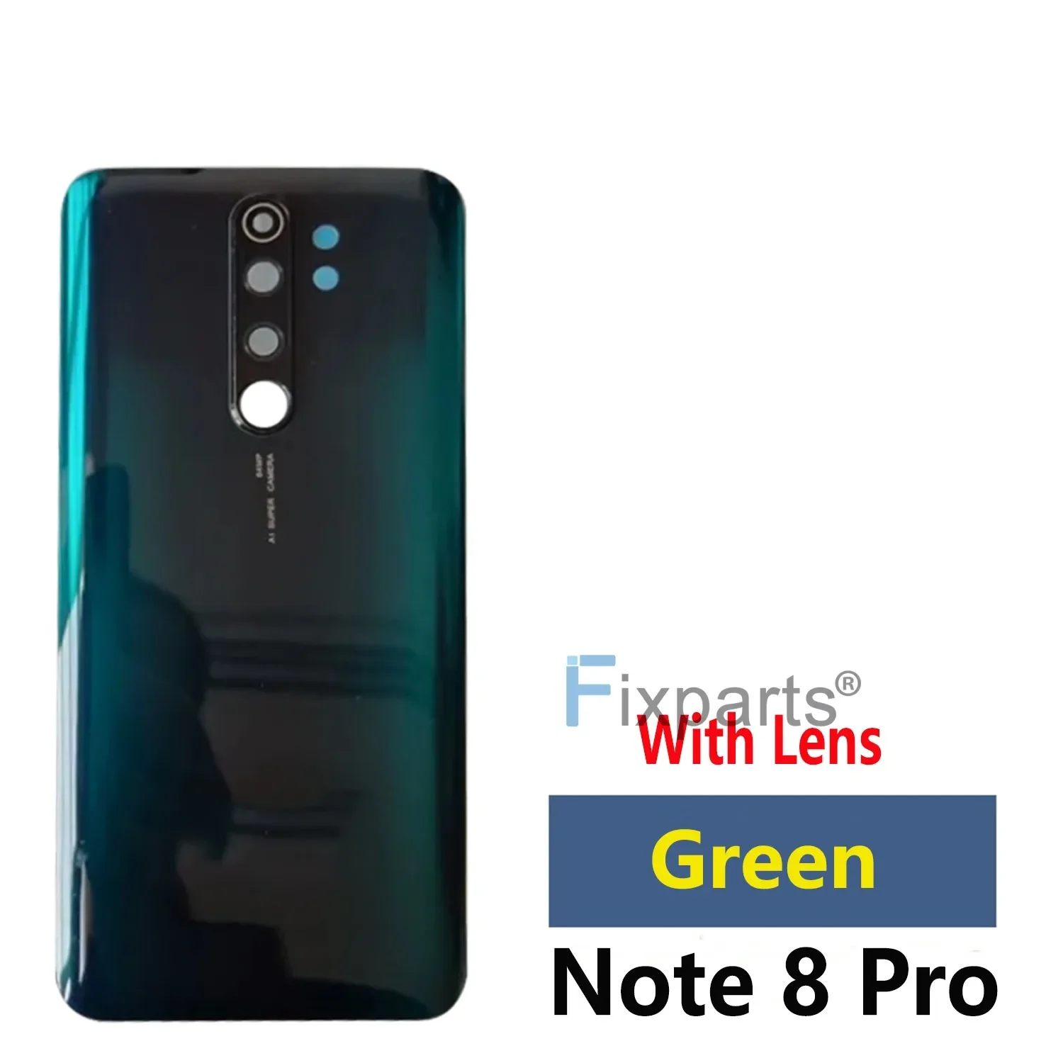 Redmi Note 8 Pro 배터리 커버 하우징 도어 교체 용 유리 Redmi Note 8T 뒷면 커버 (렌즈 포함)