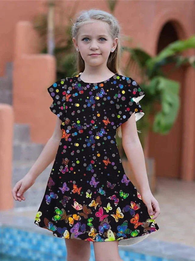 Baby Girls Butterfly Rainbow Dress