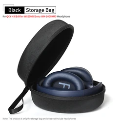 Durable Portable Hard EVA Headphone Storage and Travel Carrying Case (Black Bag)