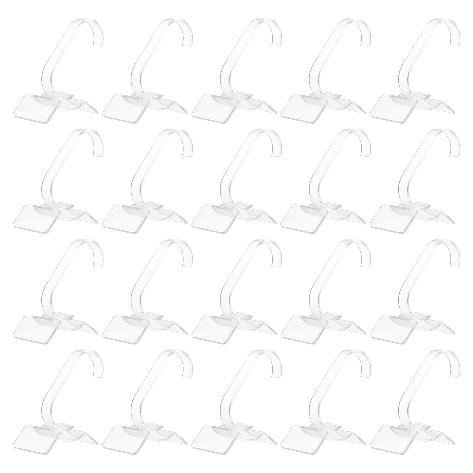 20 Pcs Bracket Watch Stand Display Shelf Desktop Monitor Plastic Transparent Holder