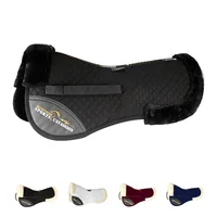 black color corrective lined half pad riding horse on horse back saddle pad equestrian equipment 1